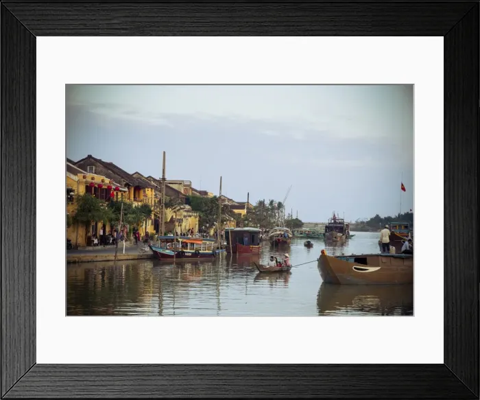 Framed Print : Boats at the Thu Bon river, Hoi An, Vietnam, Indochina, Southeast Asia, Asia Framed Print : Boats at the Thu Bon river, Hoi An, Vietnam, Indochina, Southeast Asia, Asia