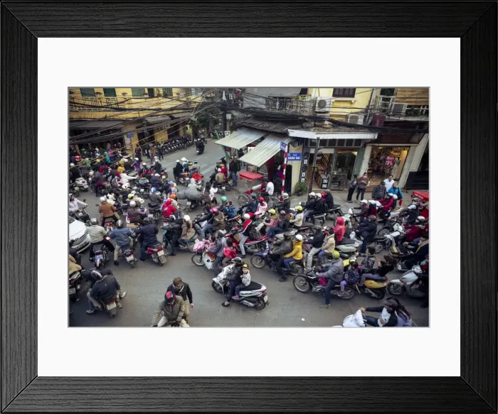 Framed Print : Busy traffic in the old quarter, Hanoi, Vietnam, Indochina, Southeast Asia, Asia Framed Print : Busy traffic in the old quarter, Hanoi, Vietnam, Indochina, Southeast Asia, Asia