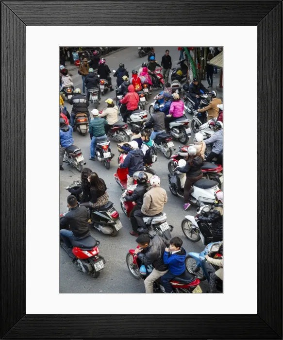 Framed Print : Busy traffic in the old quarter, Hanoi, Vietnam, Indochina, Southeast Asia, Asia Framed Print : Busy traffic in the old quarter, Hanoi, Vietnam, Indochina, Southeast Asia, Asia
