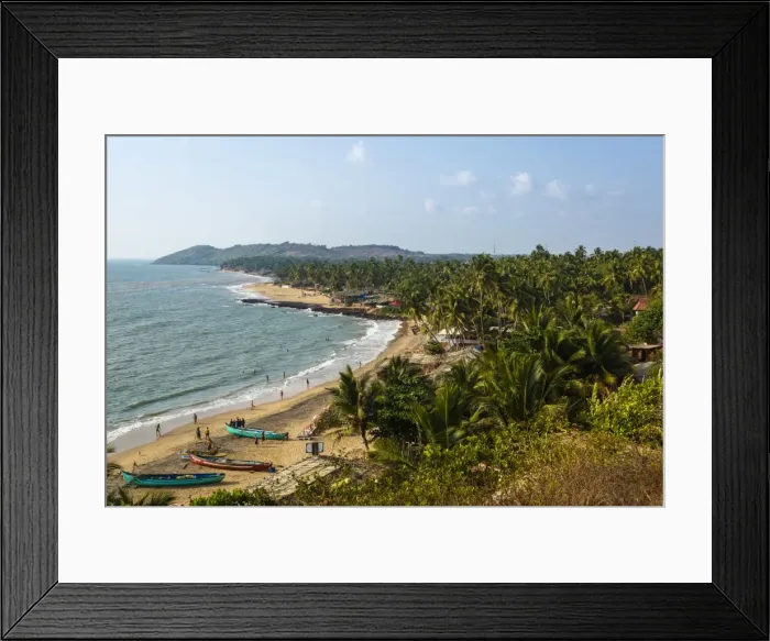 Framed Print : View over Anjuna beach, Goa, India, Asia Framed Print : View over Anjuna beach, Goa, India, Asia