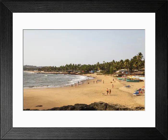 Framed Print : View over South Anjuna Beach, Goa, India, Asia Framed Print : View over South Anjuna Beach, Goa, India, Asia