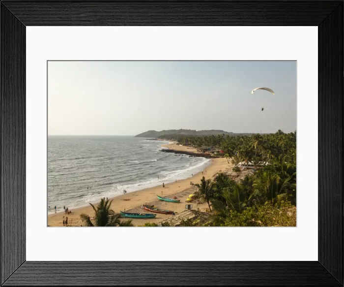 Framed Print : View over South Anjuna Beach, Goa, India, Asia Framed Print : View over South Anjuna Beach, Goa, India, Asia