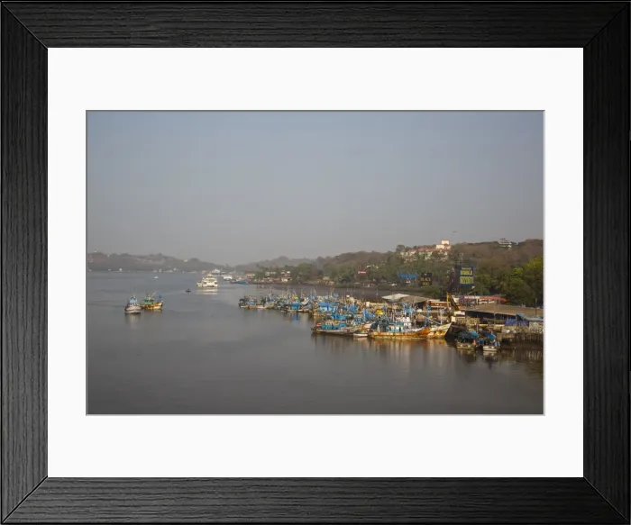 Framed Print : Fishing harbour at Panjim, Goa, India, Asia Framed Print : Fishing harbour at Panjim, Goa, India, Asia
