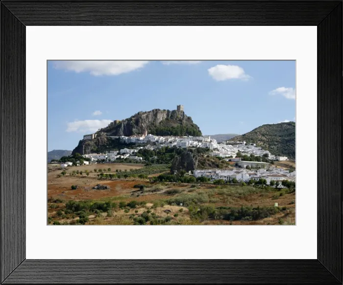 Framed Print : View over Zahara village at Parque Natural Sierra de Grazalema, Andalucia, Spain, Europe Framed Print : View over Zahara village at Parque Natural Sierra de Grazalema, Andalucia, Spain, Europe