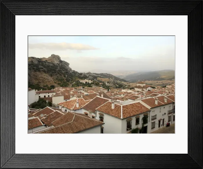 Framed Print : View over Grazalema village at Parque Natural Sierra de Grazalema, Andalucia, Spain, Europe Framed Print : View over Grazalema village at Parque Natural Sierra de Grazalema, Andalucia, Spain, Europe