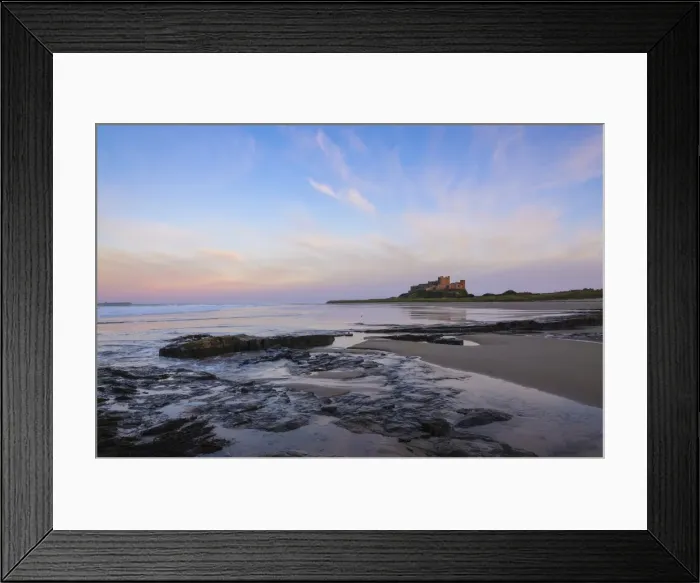 Framed Print : Bamburgh Castle at dusk, Northumberland, England, United Kingdom, Europe Framed Print : Bamburgh Castle at dusk, Northumberland, England, United Kingdom, Europe