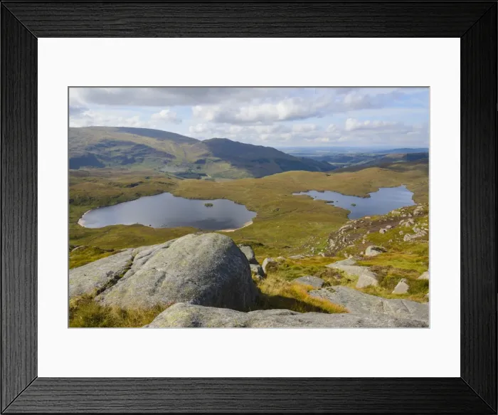 Framed Print : View over the Glenhead Lochs from Rig of the Jarkness, Galloway Hills, Dumfries and Galloway, Scotland, United Kingdom, Europe Framed Print : View over the Glenhead Lochs from Rig of the Jarkness, Galloway Hills, Dumfries and Galloway, Scotland, United Kingdom, Europe
