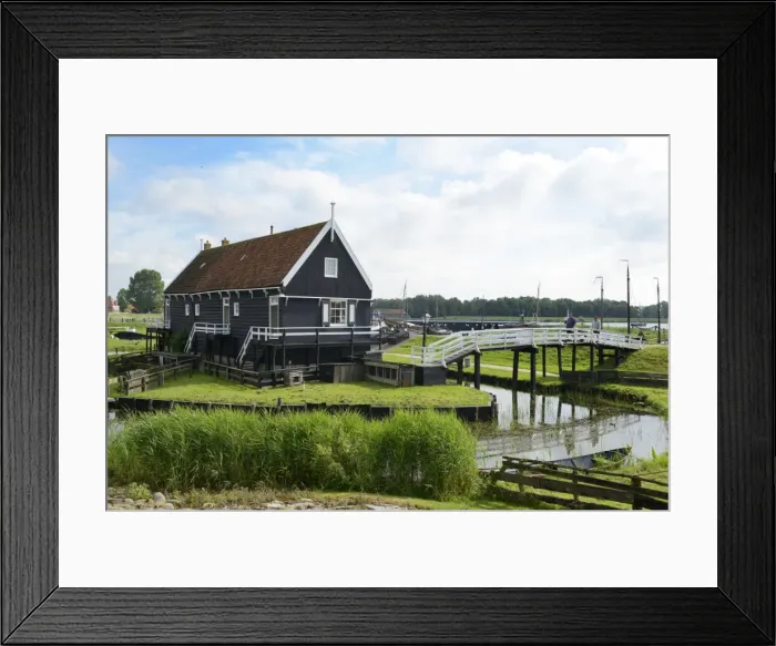 Framed Print : Canal and traditional building, Zuiderzee Open Air Museum, Lake Ijssel, Enkhuizen, North Holland, Netherlands, Europe Framed Print : Canal and traditional building, Zuiderzee Open Air Museum, Lake Ijssel, Enkhuizen, North Holland, Netherlands, Europe