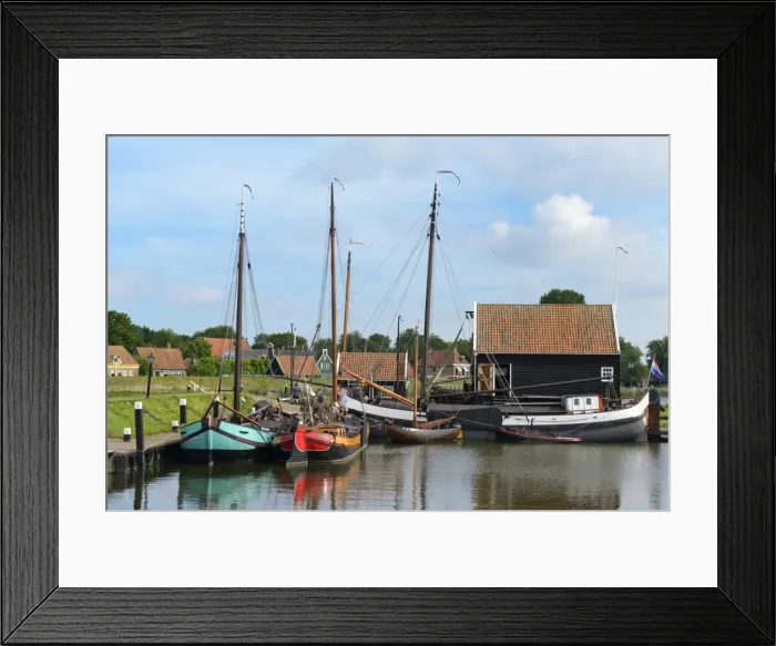 Framed Print : Boats in a fishing port at Zuiderzee Open Air Museum, Lake Ijssel, Enkhuizen, North Holland, Netherlands, Europe Framed Print : Boats in a fishing port at Zuiderzee Open Air Museum, Lake Ijssel, Enkhuizen, North Holland, Netherlands, Europe