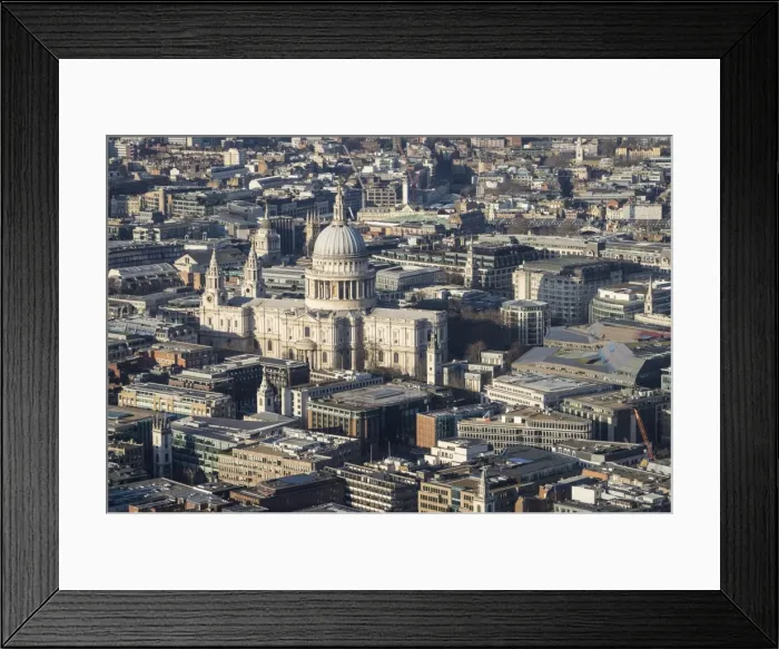 Framed Print : Elevated view of St. Pauls Cathedral and surrounding buildings, London, England, United Kingdom, Europe Framed Print : Elevated view of St. Pauls Cathedral and surrounding buildings, London, England, United Kingdom, Europe