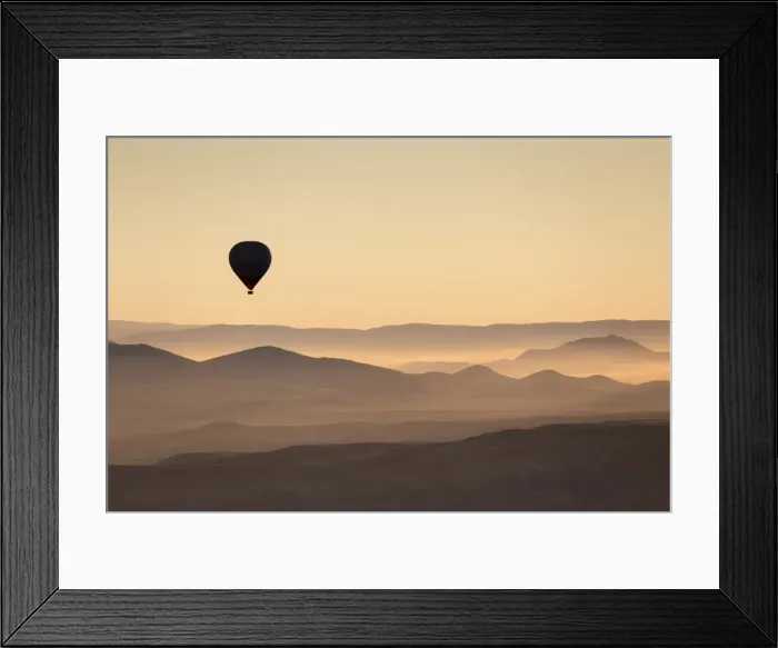 Framed Print : Single hot air balloon over a misty dawn sky, Cappadocia, Anatolia, Turkey, Asia Minor, Eurasia Framed Print : Single hot air balloon over a misty dawn sky, Cappadocia, Anatolia, Turkey, Asia Minor, Eurasia