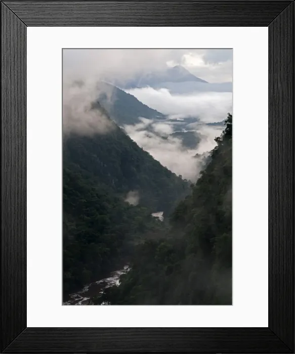 Framed Print : Low cloud in the Potaro River Gorge, Guyana, South America Framed Print : Low cloud in the Potaro River Gorge, Guyana, South America