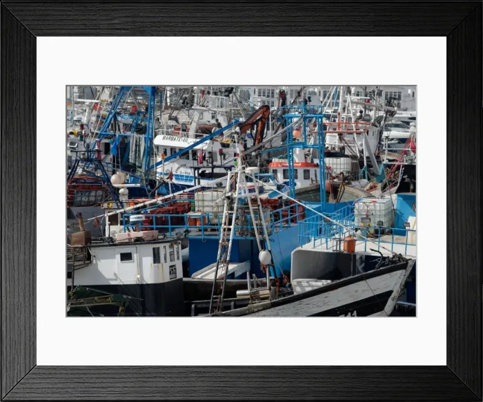 Framed Print : Densely crowded fishing boats moored in Tangier fishing harbour, Tangier, Morocco, North Africa, Africa Framed Print : Densely crowded fishing boats moored in Tangier fishing harbour, Tangier, Morocco, North Africa, Africa