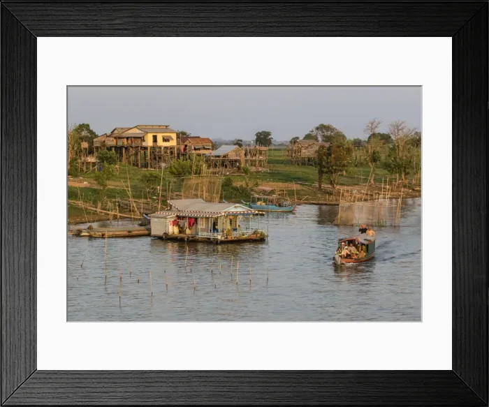 Framed Print : River family living on the Tonle Sap River in Kampong Chhnang, Cambodia, Indochina, Southeast Asia, Asia Framed Print : River family living on the Tonle Sap River in Kampong Chhnang, Cambodia, Indochina, Southeast Asia, Asia