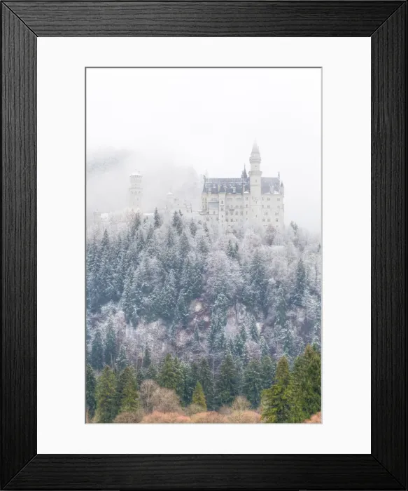 Framed Print : Neuschwanstein Castle in winter, Fussen, Bavaria, Germany, Europe Framed Print : Neuschwanstein Castle in winter, Fussen, Bavaria, Germany, Europe