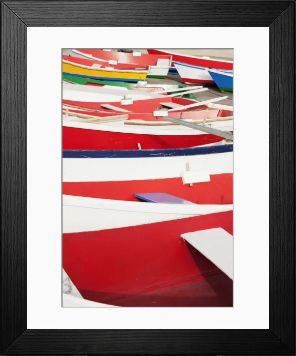 Framed Print : Fishing boats at the harbour of Vueltas, Valle Gran Rey, La Gomera, Canary Islands, Spain, Atlantic, Europe