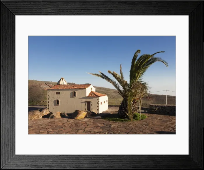 Framed Print : Chapel at the view point of Mirador de Igualero, La Gomera, Canary Islands, Spain, Europe Framed Print : Chapel at the view point of Mirador de Igualero, La Gomera, Canary Islands, Spain, Europe