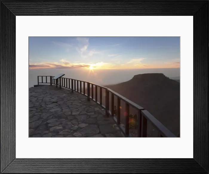 Framed Print : View from Mirador de Igualero over Barranco del Erque to table mountain Fortaleza, La Gomera, Canary Islands, Spain, Atlantic, Europe Framed Print : View from Mirador de Igualero over Barranco del Erque to table mountain Fortaleza, La Gomera, Canary Islands, Spain, Atlantic, Europe