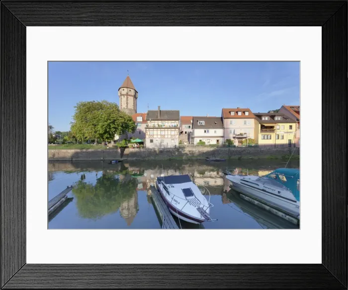 Framed Print : Old town with Spitzer Turm Tower, Tauber River, Wertheim, Main Tauber District, Baden-Wurttemberg, Germany, Europe Framed Print : Old town with Spitzer Turm Tower, Tauber River, Wertheim, Main Tauber District, Baden-Wurttemberg, Germany, Europe