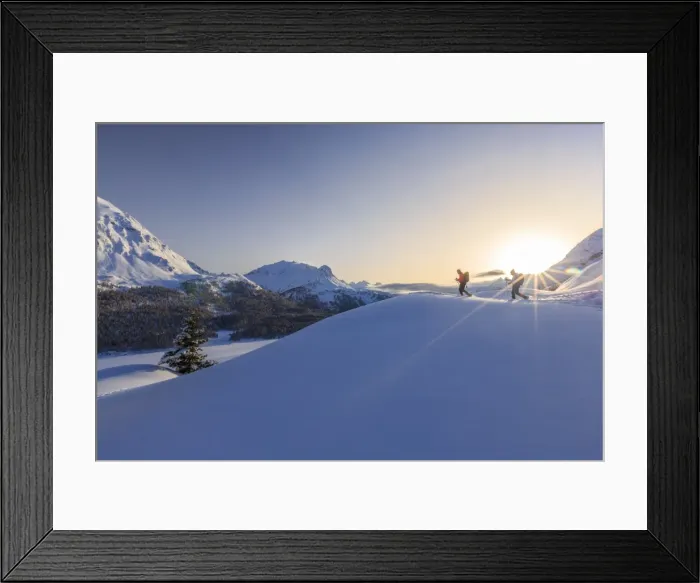 Framed Print : Hikers venturing over the frozen lakes of the Engadine where you can enjoy an exceptional view, Graubunden, Swiss Alps, Switzerland, Europe Framed Print : Hikers venturing over the frozen lakes of the Engadine where you can enjoy an exceptional view, Graubunden, Swiss Alps, Switzerland, Europe