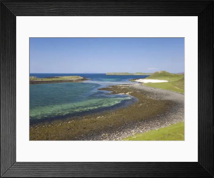Framed Print : View over shore at low tide to distant Coral Beach, Claigan, near Dunvegan, Isle of Skye, Inner Hebrides, Highland, Scotland, United Kingdom, Europe Framed Print : View over shore at low tide to distant Coral Beach, Claigan, near Dunvegan, Isle of Skye, Inner Hebrides, Highland, Scotland, United Kingdom, Europe