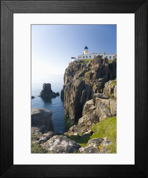 Framed Print : View to the clifftop lighthouse at Neist Point, near Glendale, Isle of Skye, Inner Hebrides, Highland, Scotland, United Kingdom, Europe Framed Print : View to the clifftop lighthouse at Neist Point, near Glendale, Isle of Skye, Inner Hebrides, Highland, Scotland, United Kingdom, Europe