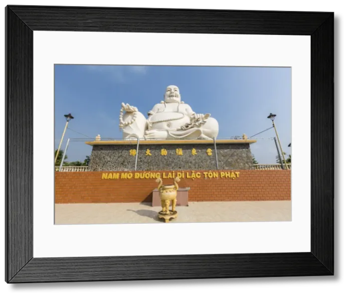 Framed Print : Giant Buddha statue at Vinh Trang Pagoda, My Tho, Vietnam, Indochina, Southeast Asia Framed Print : Giant Buddha statue at Vinh Trang Pagoda, My Tho, Vietnam, Indochina, Southeast Asia