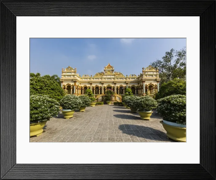 Framed Print : Garden entrance to the Vinh Trang Pagoda, My Tho, Vietnam, Indochina, Southeast Asia Framed Print : Garden entrance to the Vinh Trang Pagoda, My Tho, Vietnam, Indochina, Southeast Asia