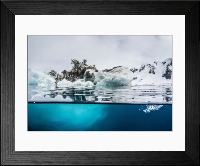 Framed Print : Above and below water view of iceberg at Booth Island, Antarctica, Polar Regions Framed Print : Above and below water view of iceberg at Booth Island, Antarctica, Polar Regions