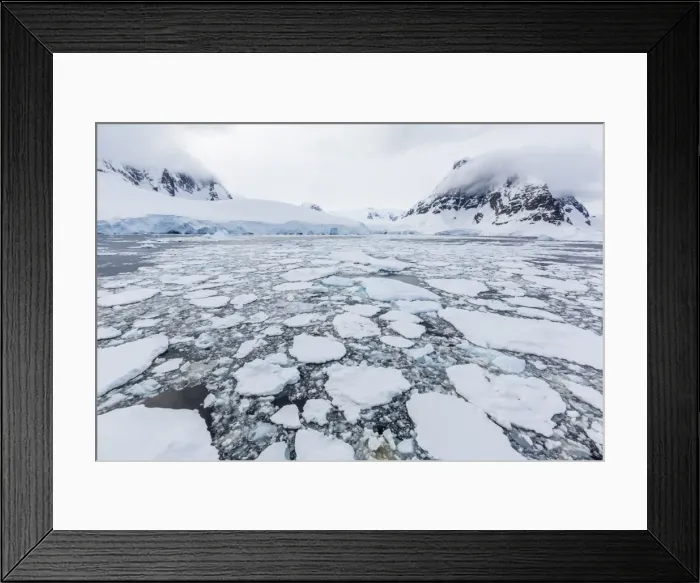 Framed Print : Ice floes choke the waters of the Lemaire Channel, Antarctica, Polar Regions Framed Print : Ice floes choke the waters of the Lemaire Channel, Antarctica, Polar Regions