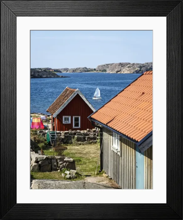 Framed Print : Timber houses in Fjallbacka, Bohuslan region, west coast, Sweden, Scandinavia, Europe Framed Print : Timber houses in Fjallbacka, Bohuslan region, west coast, Sweden, Scandinavia, Europe