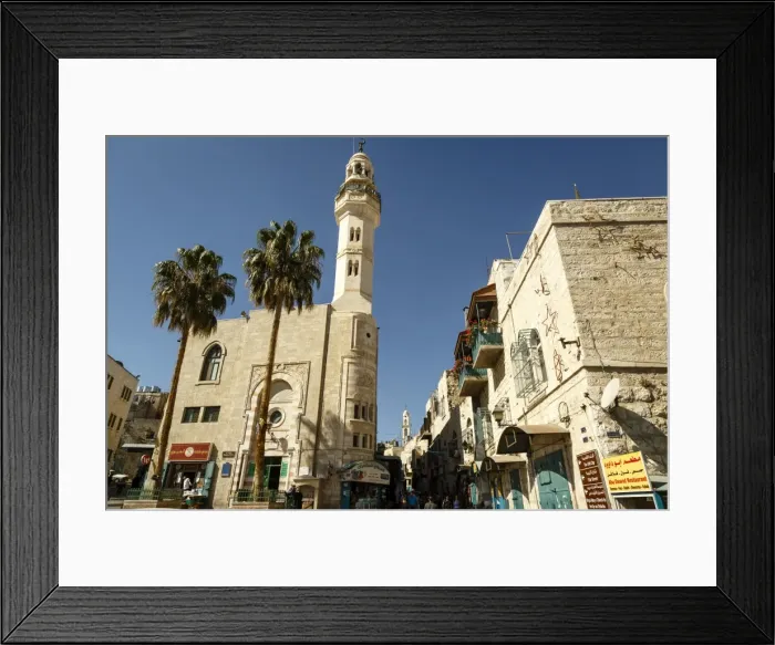 Framed Print : Street scene in Bethlehem, West Bank, Palestine territories, Israel, Middle East