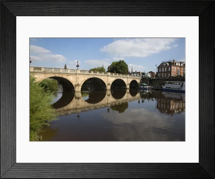 Framed Print : The Welsh Bridge over River Severn, Shrewsbury, Shropshire, England, United Kingdom Framed Print : The Welsh Bridge over River Severn, Shrewsbury, Shropshire, England, United Kingdom