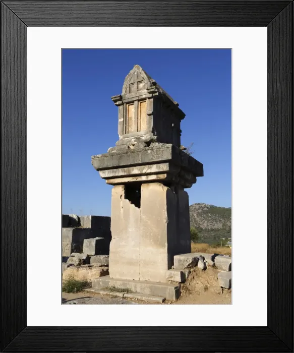 Framed Print : Lycian tomb, Xanthos, near Kalkan, Lycia, Antalya Province, Mediterranean Coast, Southwest Turkey Framed Print : Lycian tomb, Xanthos, near Kalkan, Lycia, Antalya Province, Mediterranean Coast, Southwest Turkey