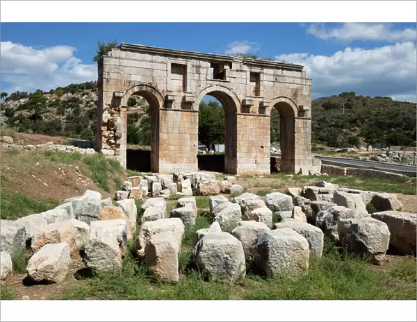 Arch of Mettius Modestus, Patara, near Kalkan, Lycia, Antalya Province, Mediterranean Coast
