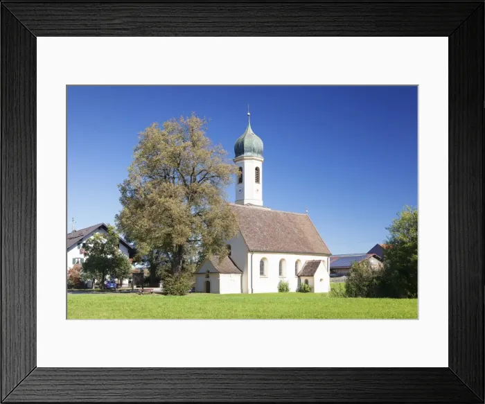 Framed Print : St. Leonhard Church, Froschhausen near Murnau am Staffelsee, Upper Bavaria, Bavaria Framed Print : St. Leonhard Church, Froschhausen near Murnau am Staffelsee, Upper Bavaria, Bavaria