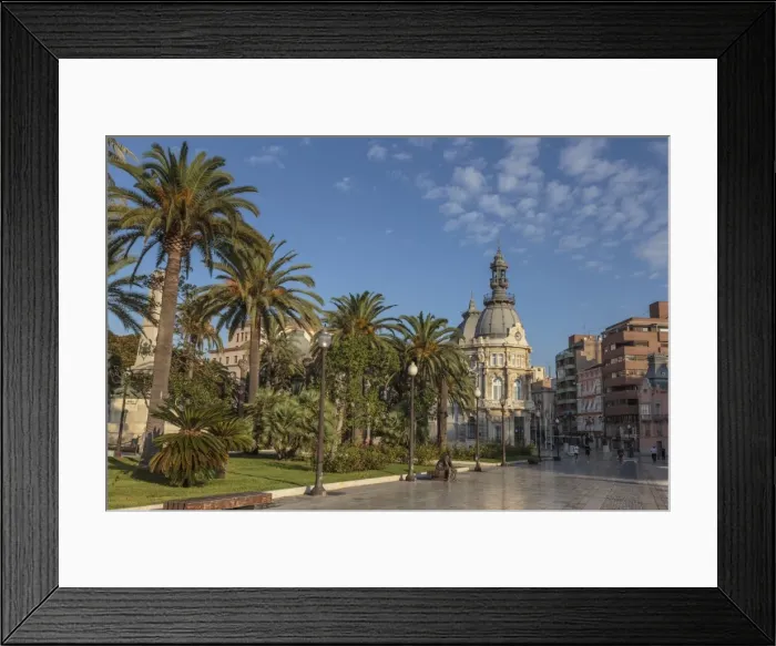 Framed Print : Town Hall under a cloud dappled blue sky with palm trees and roses, Cartagena, Murcia Region Framed Print : Town Hall under a cloud dappled blue sky with palm trees and roses, Cartagena, Murcia Region