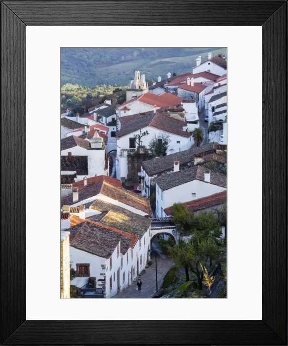 Framed Print : The medieval town showing the Rua do Espirito Santo (Espirito Santo Street), Marvao Framed Print : The medieval town showing the Rua do Espirito Santo (Espirito Santo Street), Marvao