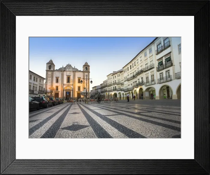 Framed Print : Giraldo Square (Praca do Giraldo) and St. Antons church in the historic centre Framed Print : Giraldo Square (Praca do Giraldo) and St. Antons church in the historic centre
