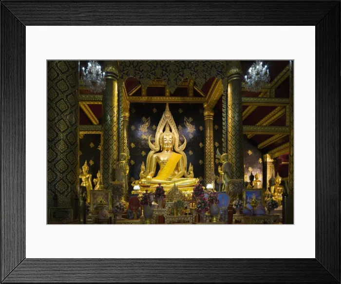 Framed Print : The sacred Phra Buddha Chinnarat Buddha in the temple of Wat Phra Si Rattana Mahathat Framed Print : The sacred Phra Buddha Chinnarat Buddha in the temple of Wat Phra Si Rattana Mahathat