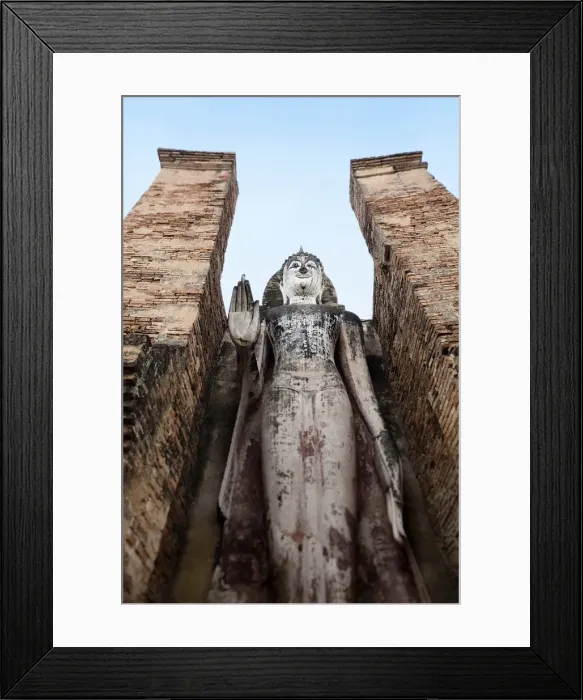 Framed Print : Standing Buddha, Wat Mahathat, Sukhothai Historical Park, UNESCO World Heritage Site