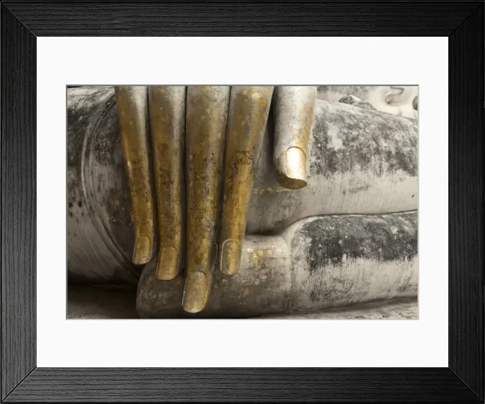 Framed Print : Hand of the Phra Achana Buddha figure, covered in gold leaf, Wat Si Chum (Temple of the Bodhi Tree) Framed Print : Hand of the Phra Achana Buddha figure, covered in gold leaf, Wat Si Chum (Temple of the Bodhi Tree)