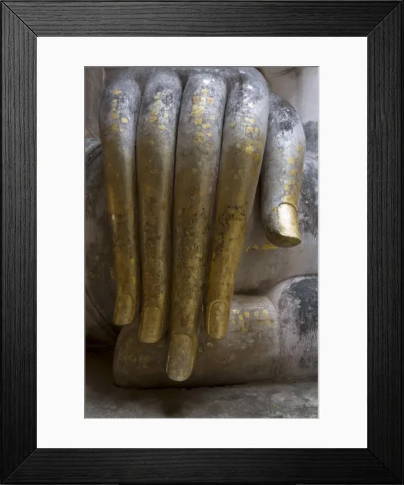 Framed Print : Hand of the Phra Achana Buddha figure, covered in gold leaf, Wat Si Chum (Temple of the Bodhi Tree) Framed Print : Hand of the Phra Achana Buddha figure, covered in gold leaf, Wat Si Chum (Temple of the Bodhi Tree)
