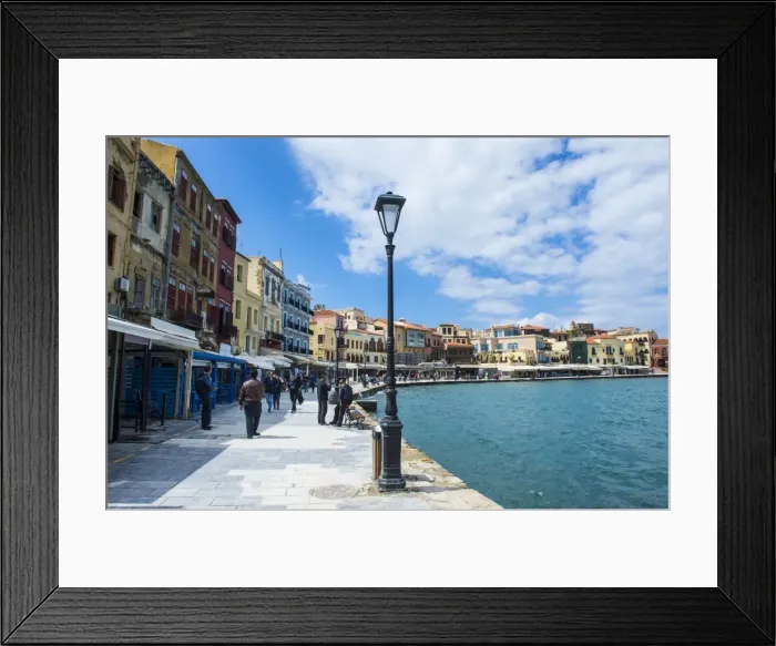 Framed Print : View of the Venetian port of Chania, Crete, Greek Islands, Greece, Europe Framed Print : View of the Venetian port of Chania, Crete, Greek Islands, Greece, Europe