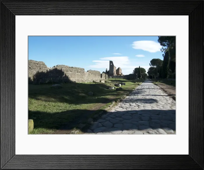 Framed Print : The queen of roads of the old Roman Road system was the Appian Way linking Rome to Framed Print : The queen of roads of the old Roman Road system was the Appian Way linking Rome to