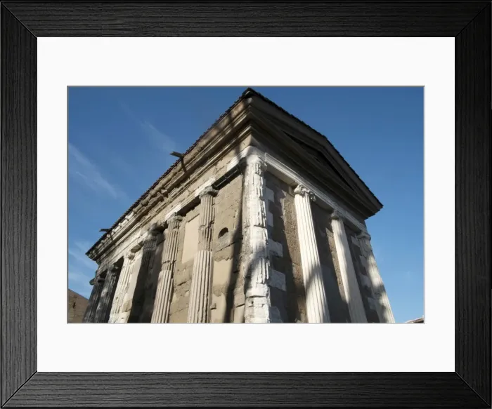 Framed Print : Temple dedicated to the god of the water (Portuno) (Temple of Portunus), the ancient Framed Print : Temple dedicated to the god of the water (Portuno) (Temple of Portunus), the ancient
