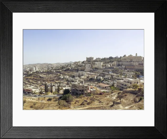 Framed Print : View over Bethlehem and the West Bank, Palestine territories, Israel, Middle East Framed Print : View over Bethlehem and the West Bank, Palestine territories, Israel, Middle East
