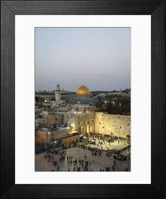 Framed Print : View over the Western Wall (Wailing Wall) and the Dome of the Rock Mosque, UNESCO Framed Print : View over the Western Wall (Wailing Wall) and the Dome of the Rock Mosque, UNESCO