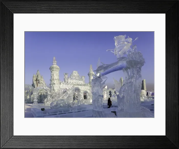 Framed Print : Spectacular ice sculptures at the Harbin Ice and Snow Festival in Harbin, Heilongjiang Province Framed Print : Spectacular ice sculptures at the Harbin Ice and Snow Festival in Harbin, Heilongjiang Province