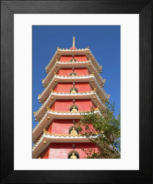 Framed Print : Pagoda at Ten Thousand Buddhas Monastery, Shatin, New Territories, Hong Kong, China, Asia Framed Print : Pagoda at Ten Thousand Buddhas Monastery, Shatin, New Territories, Hong Kong, China, Asia